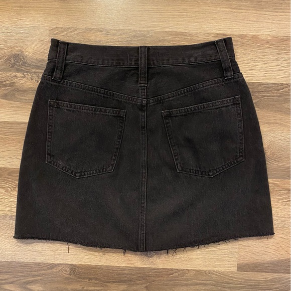 Madewell Black Rigid Denim A Line Skirt - Picture 2 of 6